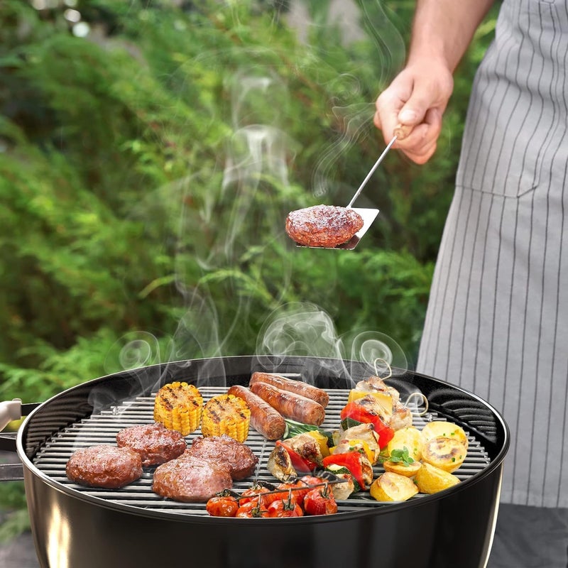 BBQ-Yummy شبكة طهي قابلة للطي 22" لوبر، 7436 شبكة شواء فحم دائرية قابلة للطي، قطعة غيار لوبر One-Touch، Performer وسلسلة Bar-B-Kettle، شبكة شواء BBQ لسلسلة لوبر - Image 4
